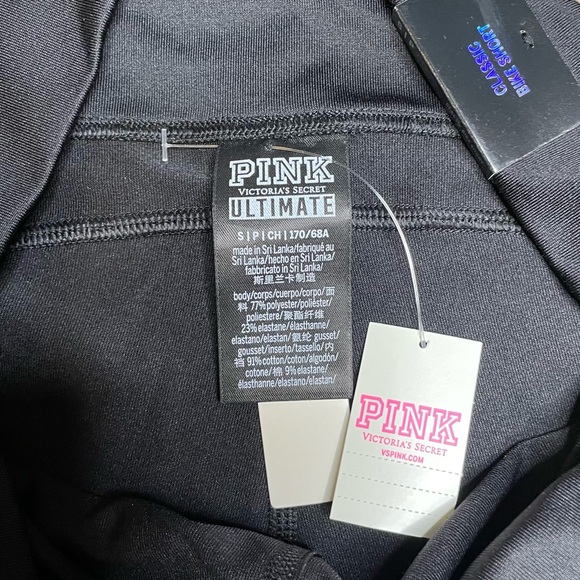 PINK Victoria’s Secret Ultimate Classic Bike Short Black Rainbow Stripes Small - Picture 2 of 6